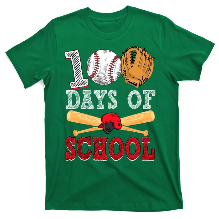 100 Days Of School Baseball Lover T-Shirt