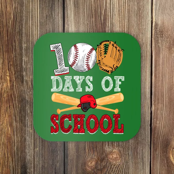 100 Days Of School Baseball Lover Coaster