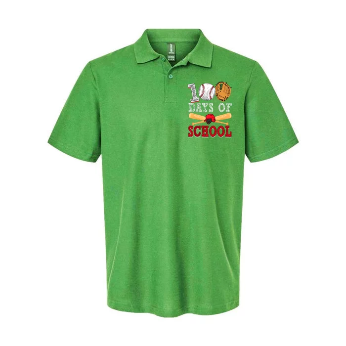 100 Days Of School Baseball Lover Softstyle Adult Sport Polo