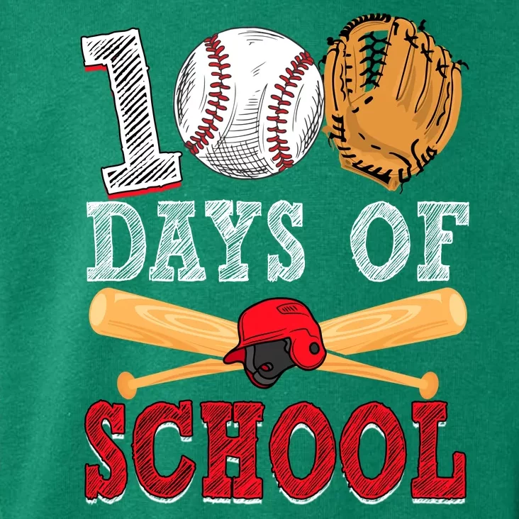 100 Days Of School Baseball Lover Toddler Hoodie