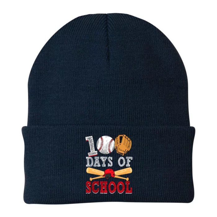 100 Days Of School Baseball Lover Knit Cap Winter Beanie