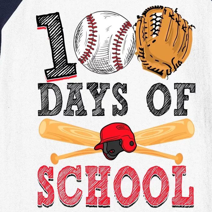 100 Days Of School Baseball Lover Baseball Sleeve Shirt