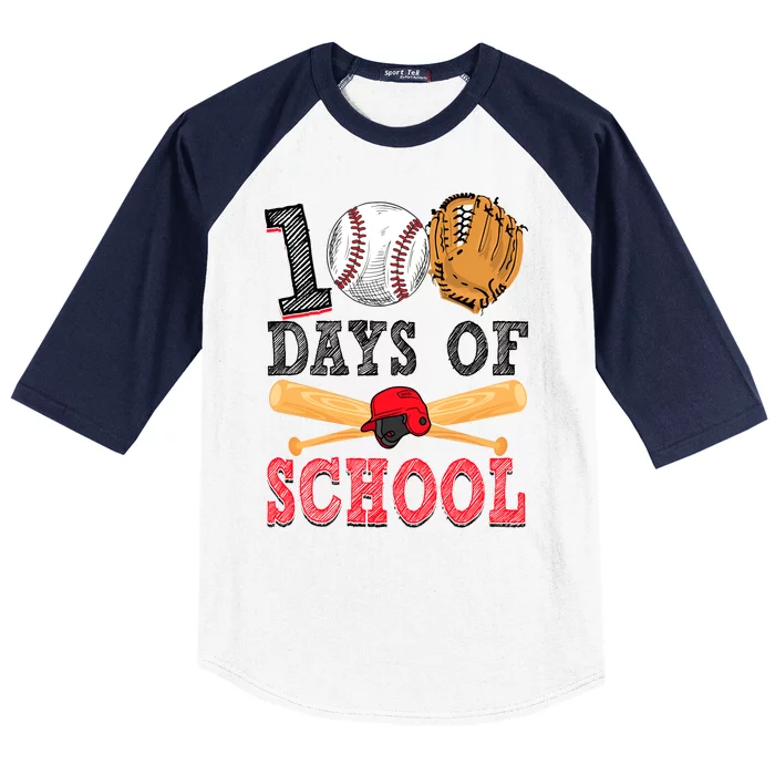 100 Days Of School Baseball Lover Baseball Sleeve Shirt