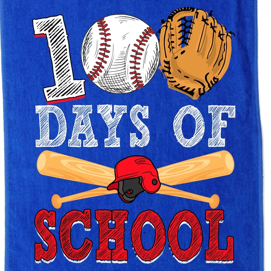 100 Days Of School Baseball Lover Platinum Collection Golf Towel