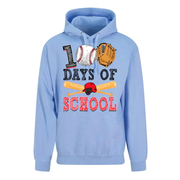 100 Days Of School Baseball Lover Unisex Surf Hoodie