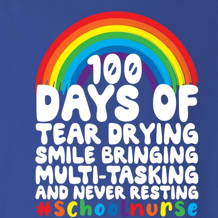 100 Days Of School And Tear Drying School Nurse Gift Toddler Long Sleeve Shirt