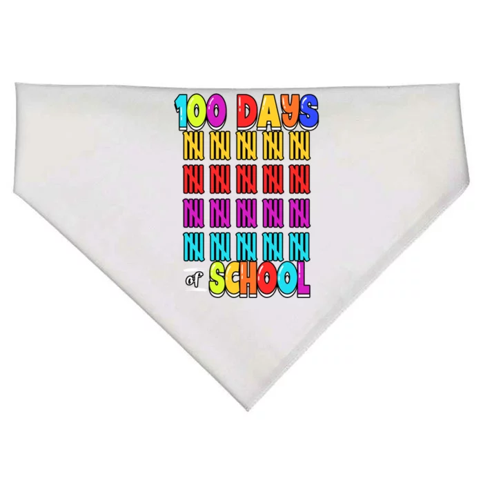 100 Days Of School Costume 100th Day Cool Gift USA-Made Doggie Bandana