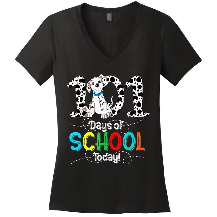 100th Day Of School 101 Days Smarter 100 Women's V-Neck T-Shirt