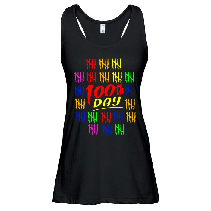 100 Days Of School Ladies Essential Flowy Tank