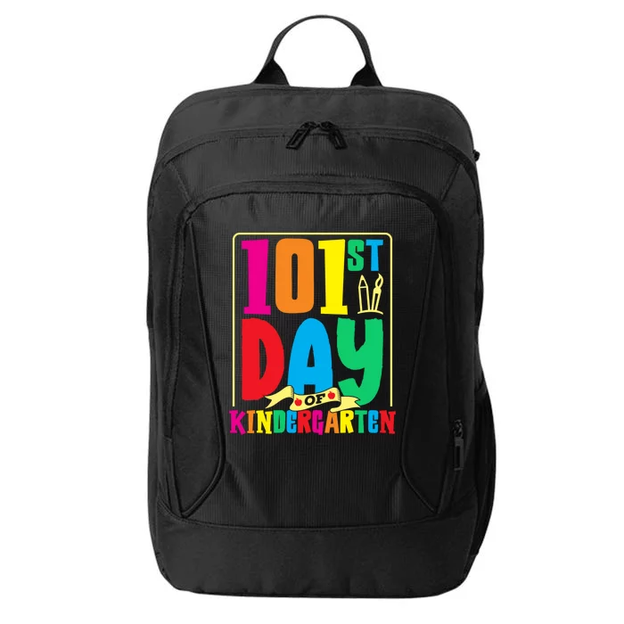 101st Day Of Kindergarten Saying 100 Days Gift City Backpack