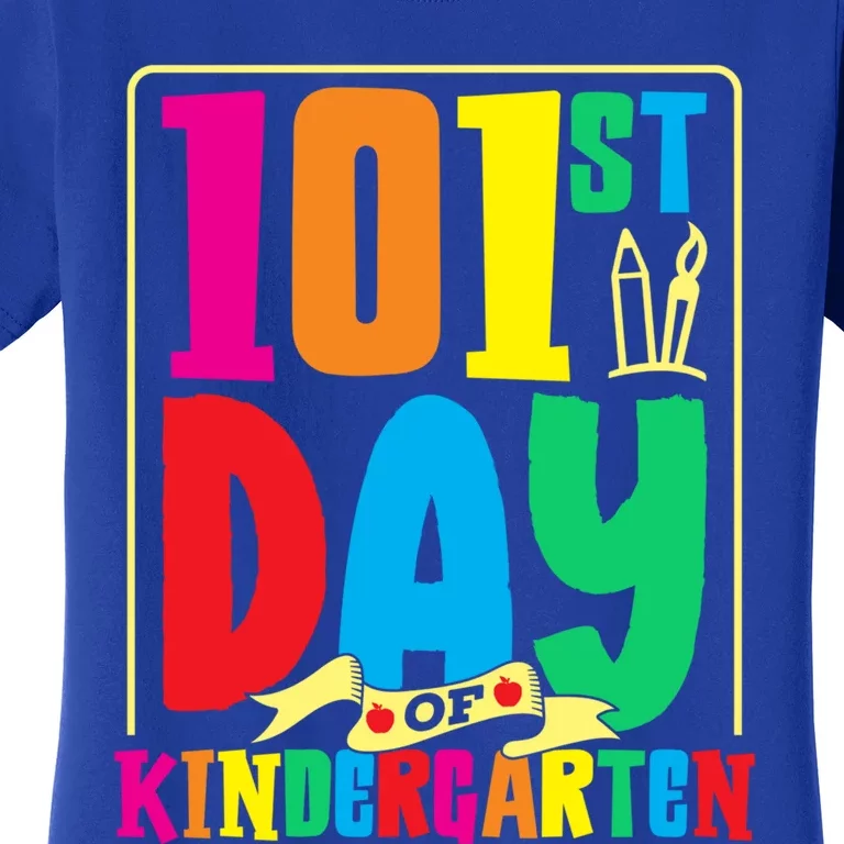 101st Day Of Kindergarten Saying 100 Days Gift Women's T-Shirt