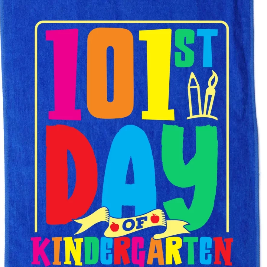 101st Day Of Kindergarten Saying 100 Days Gift Platinum Collection Golf Towel