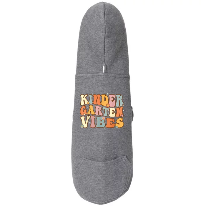 1st Day Of School Kindergarten Vibes Student Teacher Doggie 3-End Fleece Hoodie