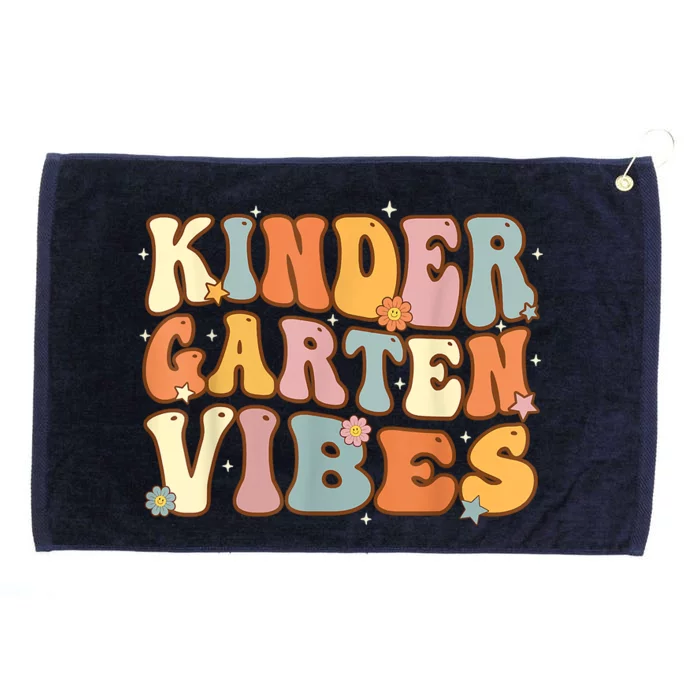 1st Day Of School Kindergarten Vibes Student Teacher Grommeted Golf Towel