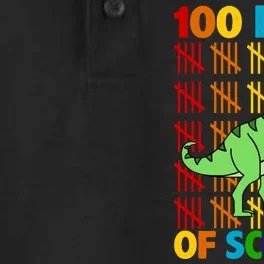 100 Days Of School Trex Quarantine Dry Zone Grid Performance Polo