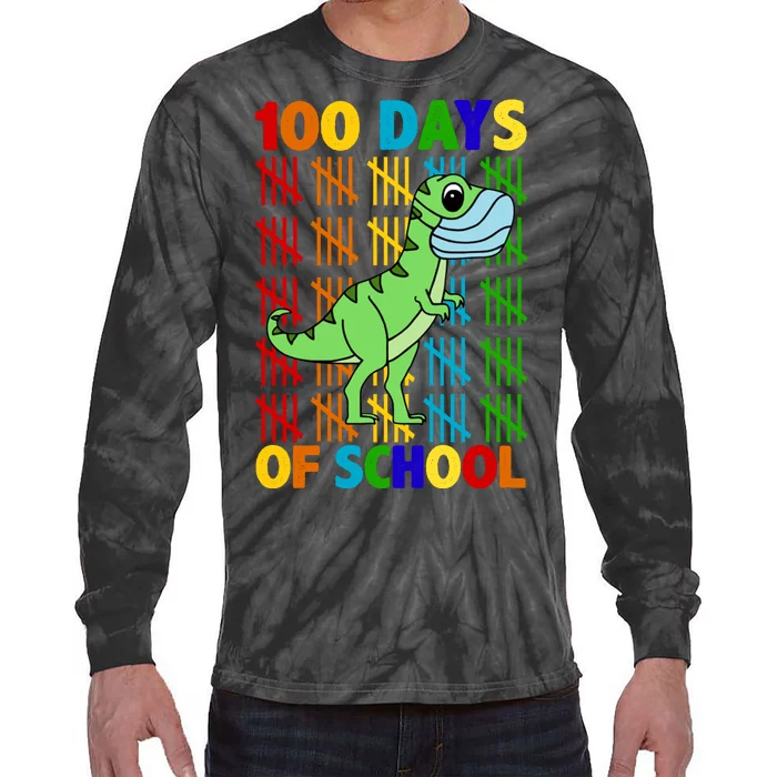 100 Days Of School Trex Quarantine Tie-Dye Long Sleeve Shirt