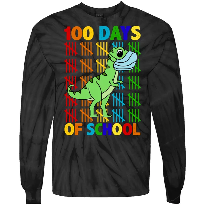 100 Days Of School Trex Quarantine Tie-Dye Long Sleeve Shirt