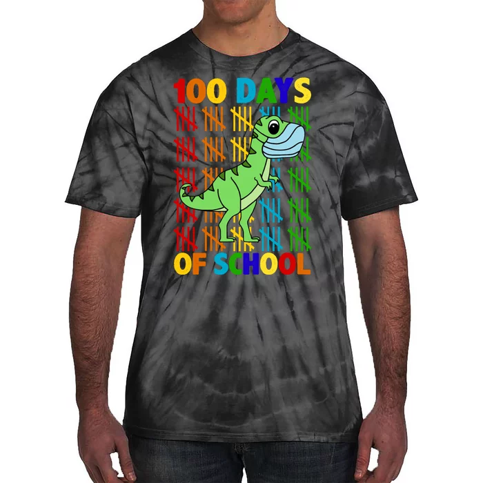 100 Days Of School Trex Quarantine Tie-Dye T-Shirt