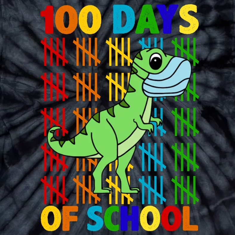 100 Days Of School Trex Quarantine Tie-Dye T-Shirt