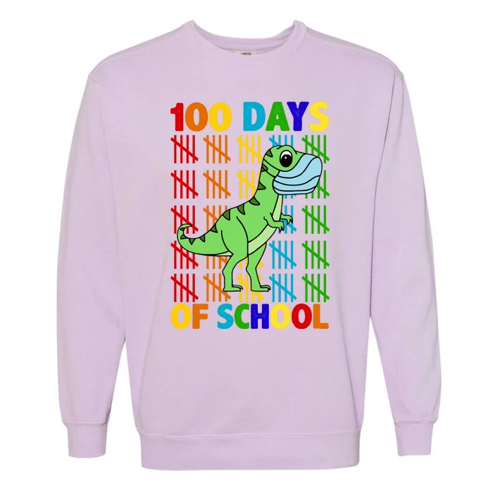 100 Days Of School Trex Quarantine Garment-Dyed Sweatshirt