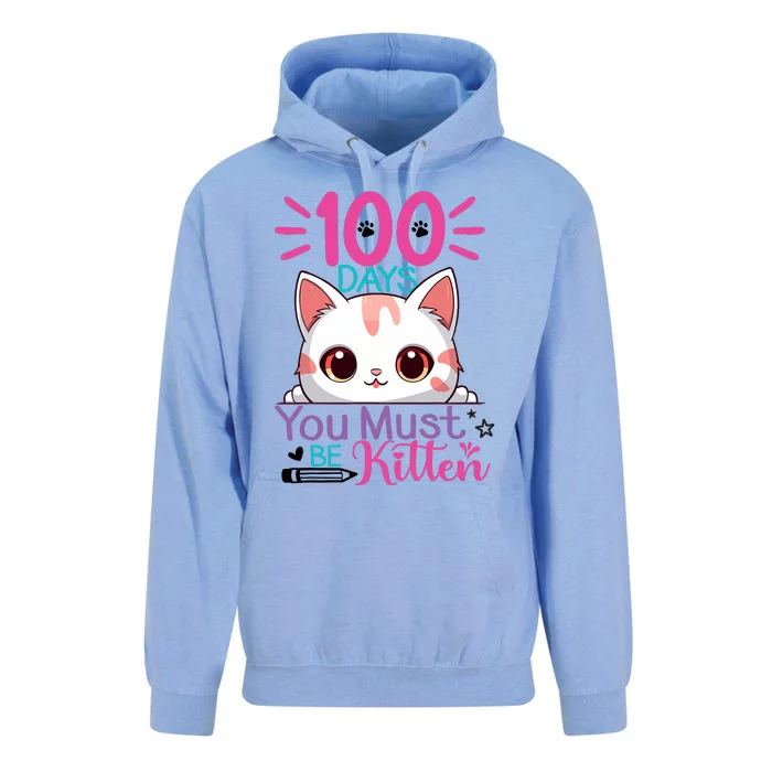 100 Days Of School You Must Be Kitten Cat 100 Days Of School Unisex Surf Hoodie