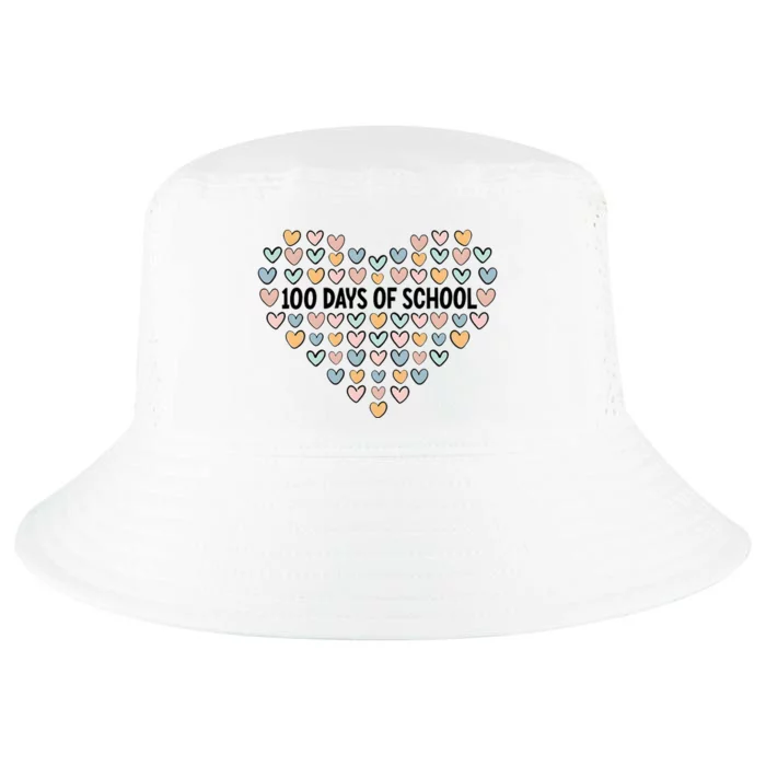 100 Days Of School Heart Celebrate 100th Day Cool Comfort Performance Bucket Hat