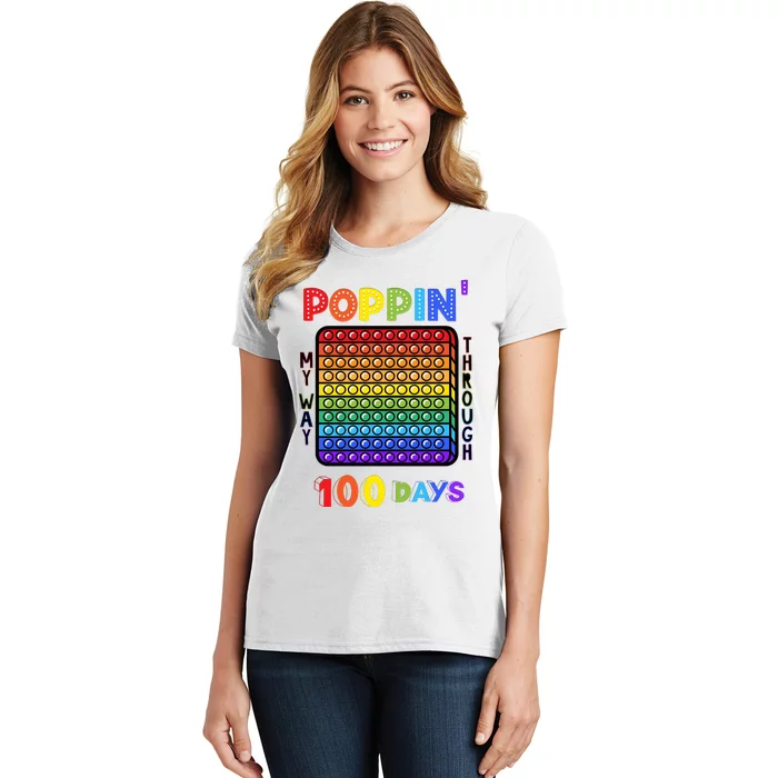 100th Day Of School Pop It Funny Game Lover Women's T-Shirt