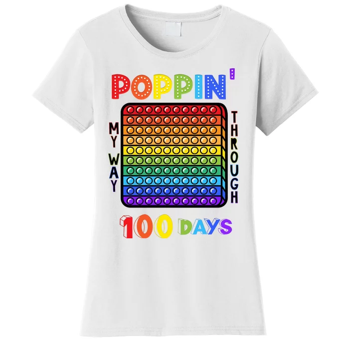 100th Day Of School Pop It Funny Game Lover Women's T-Shirt