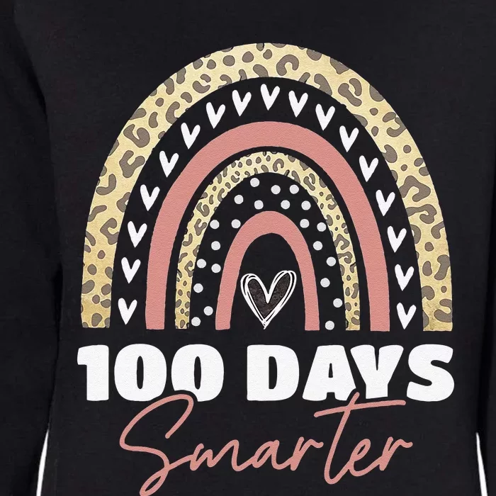 100th Day Of School Teacher 100 Days Smarter Rainbow Love Womens California Wash Sweatshirt