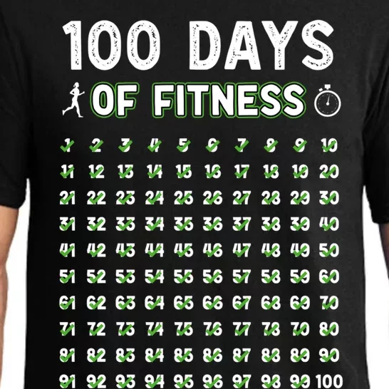 100 Days Of Fitness Healthy Lifestyle Funny Gift Pajama Set