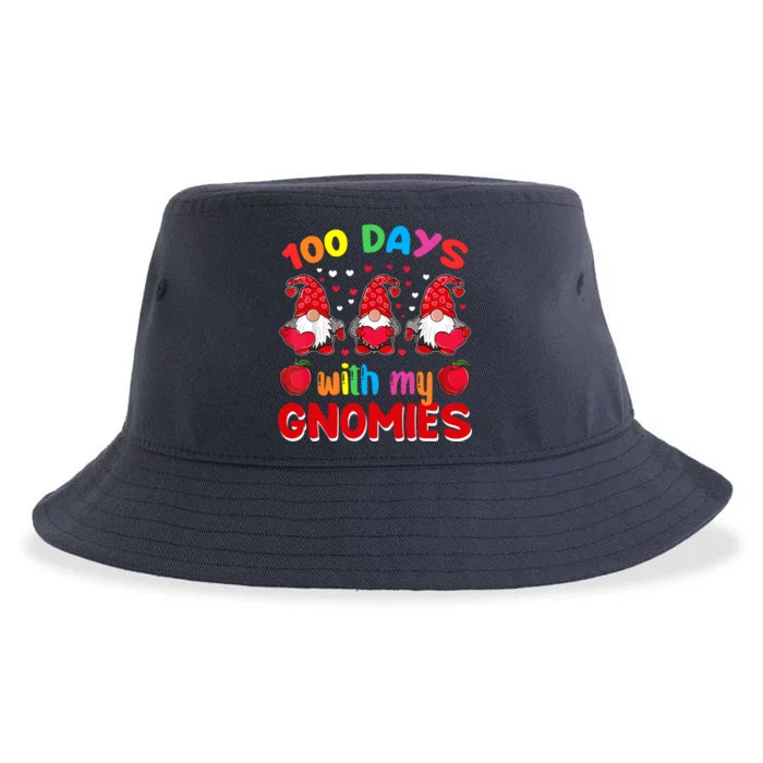 100 Days Of School Gnome Teacher Student Boy Girl Sustainable Bucket Hat