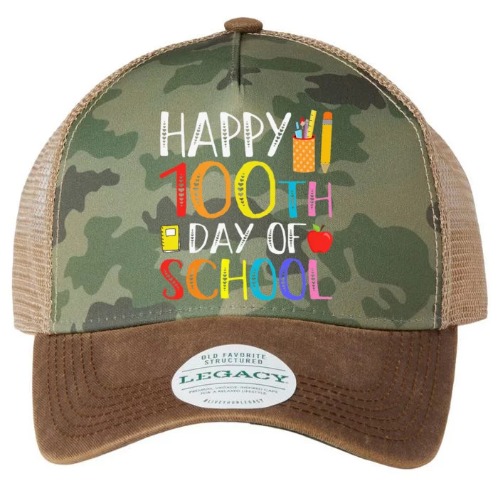 100 Days Of School Teacher And Student Legacy Tie Dye Trucker Hat