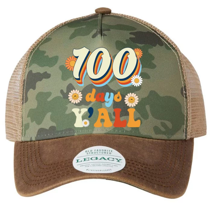 100 Days Of School Retro Sunflower Legacy Tie Dye Trucker Hat