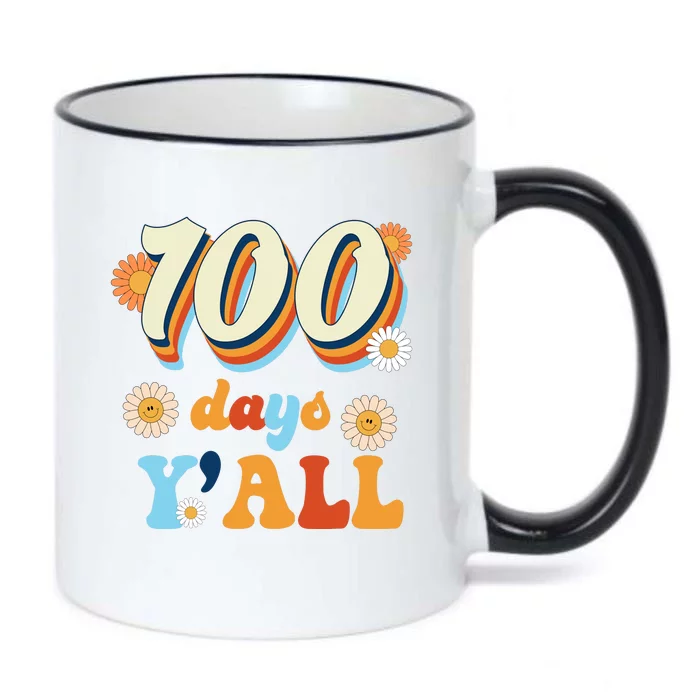 100 Days Of School Retro Sunflower Black Color Changing Mug