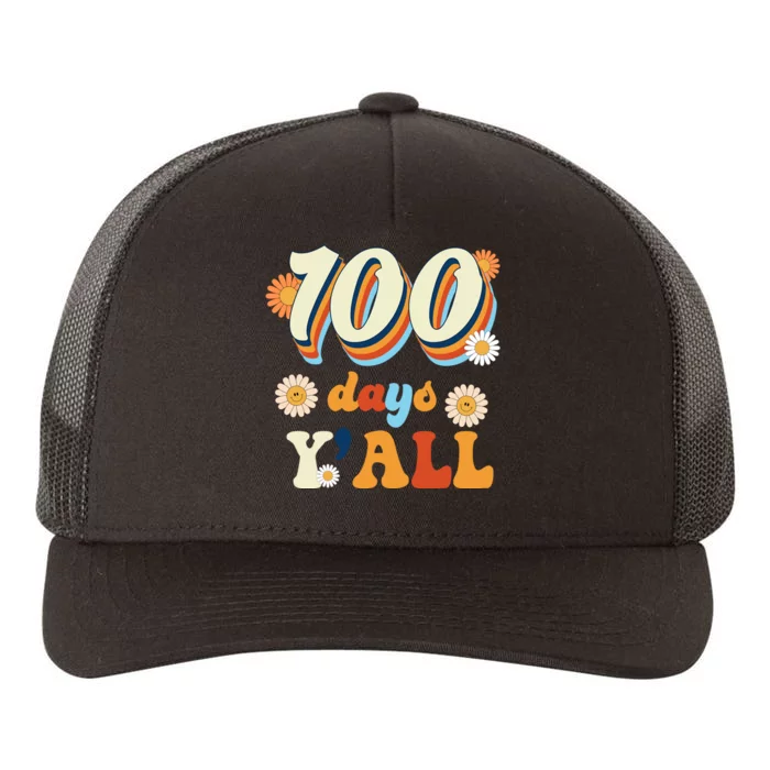 100 Days Of School Retro Sunflower Yupoong Adult 5-Panel Trucker Hat