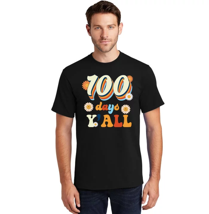 100 Days Of School Retro Sunflower Tall T-Shirt