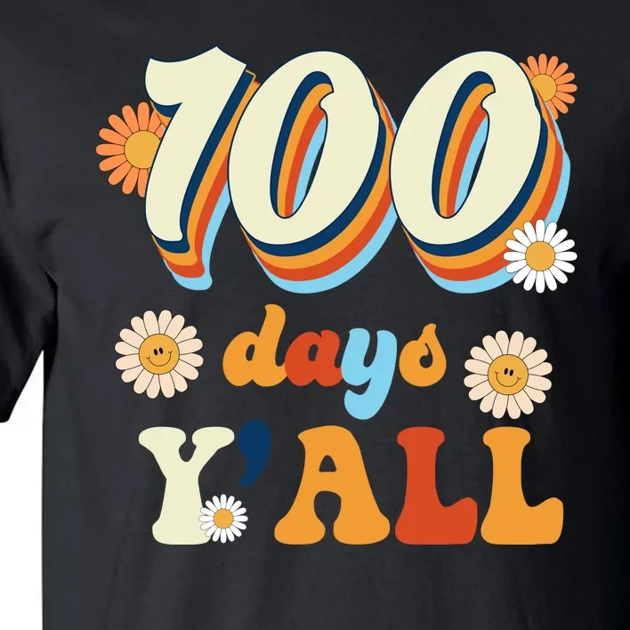 100 Days Of School Retro Sunflower Tall T-Shirt