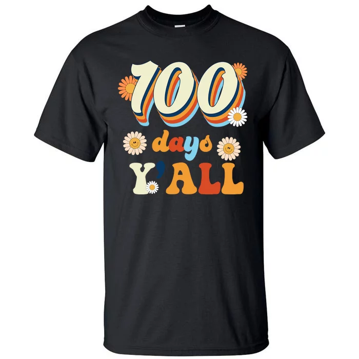 100 Days Of School Retro Sunflower Tall T-Shirt