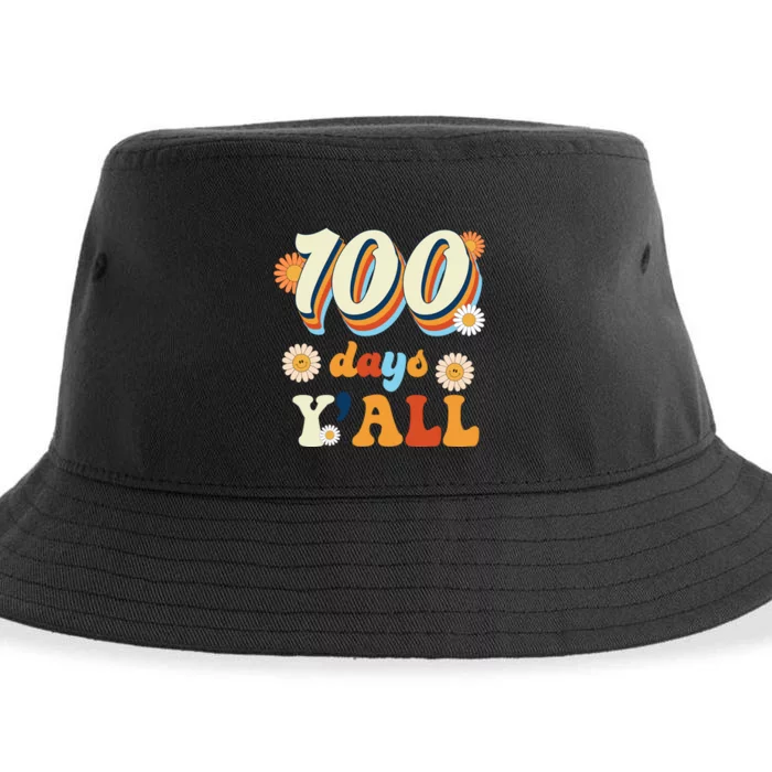 100 Days Of School Retro Sunflower Sustainable Bucket Hat