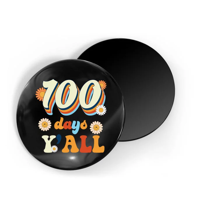 100 Days Of School Retro Sunflower Magnet