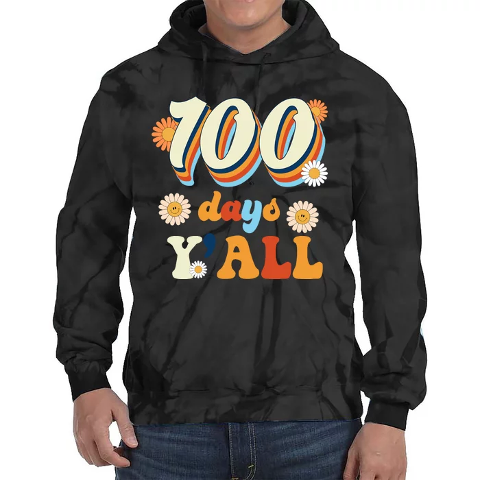 100 Days Of School Retro Sunflower Tie Dye Hoodie