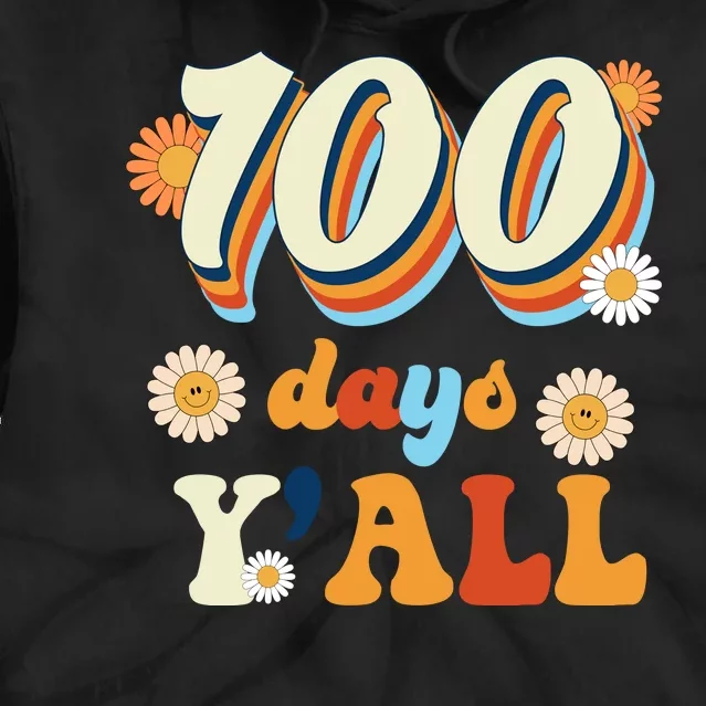 100 Days Of School Retro Sunflower Tie Dye Hoodie