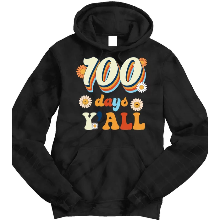 100 Days Of School Retro Sunflower Tie Dye Hoodie