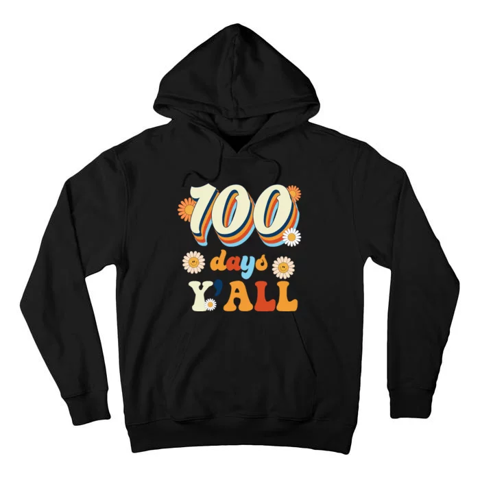 100 Days Of School Retro Sunflower Tall Hoodie