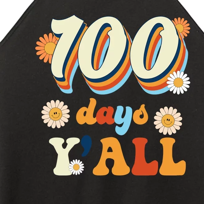 100 Days Of School Retro Sunflower Women’s Perfect Tri Rocker Tank