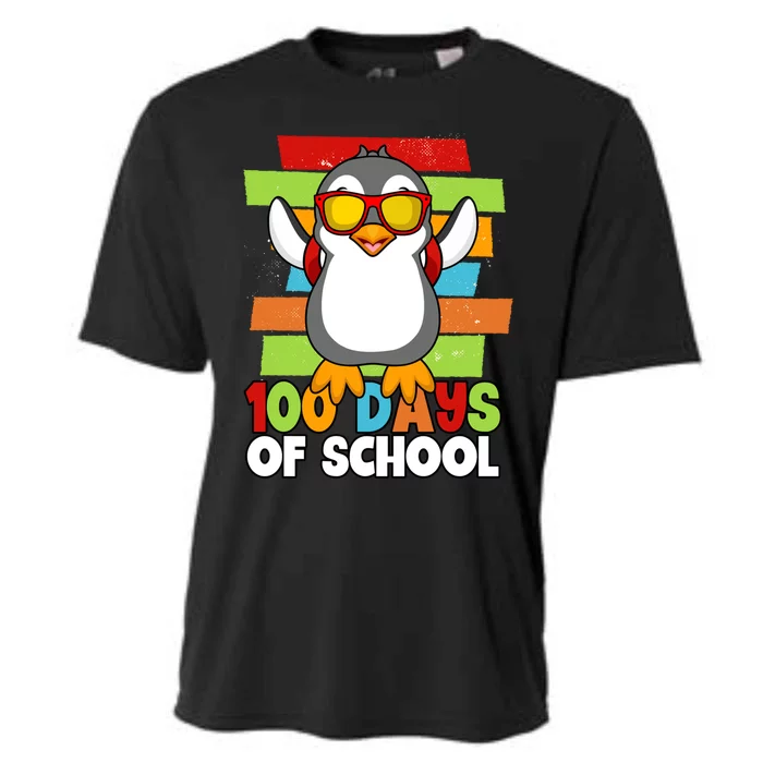 100 Days Of School Costume Penguin 100th Day Great Gift Cooling Performance Crew T-Shirt