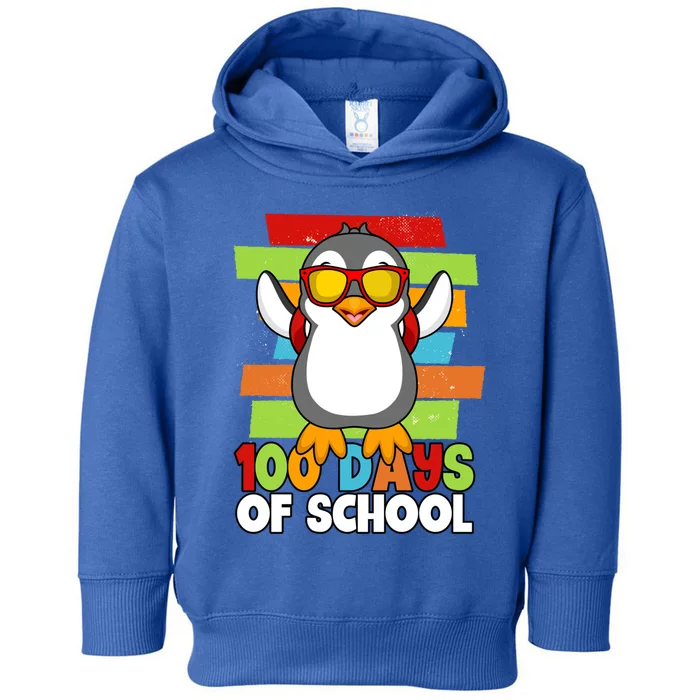 100 Days Of School Costume Penguin 100th Day Great Gift Toddler Hoodie