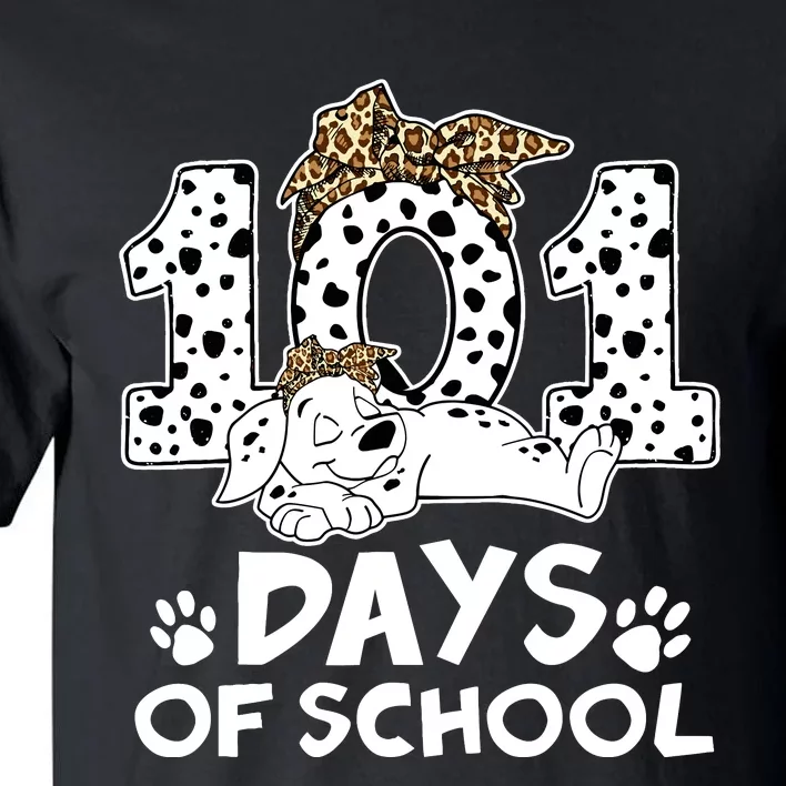 100 Days Of School Dalmatian Dog Wo Girl 100 Days Smarter Tall T-Shirt