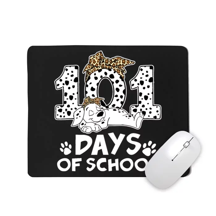 100 Days Of School Dalmatian Dog Wo Girl 100 Days Smarter Mousepad