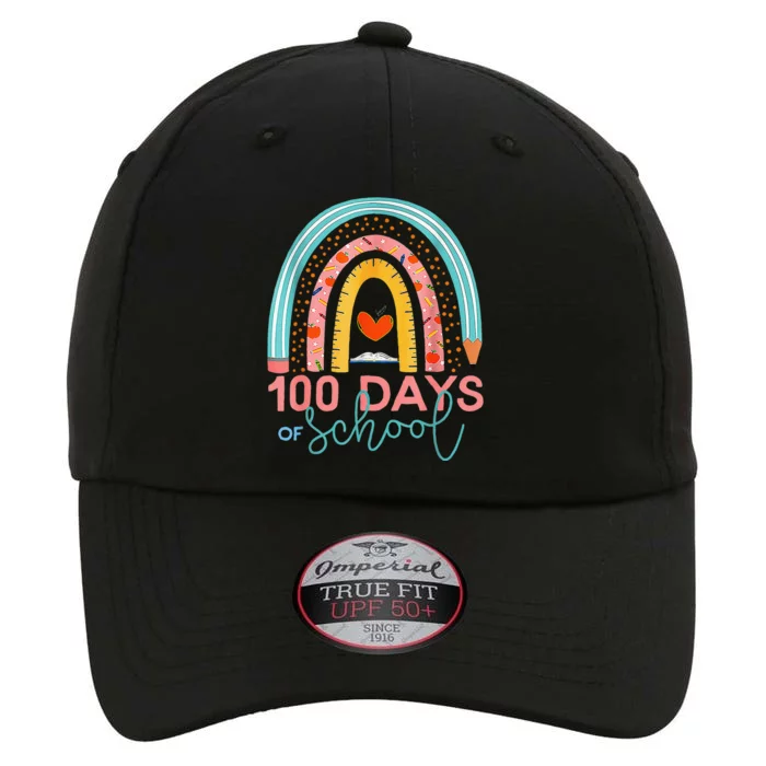 100th Day Of School Teacher 100 Days Smarter Boho Rainbow The Original Performance Cap